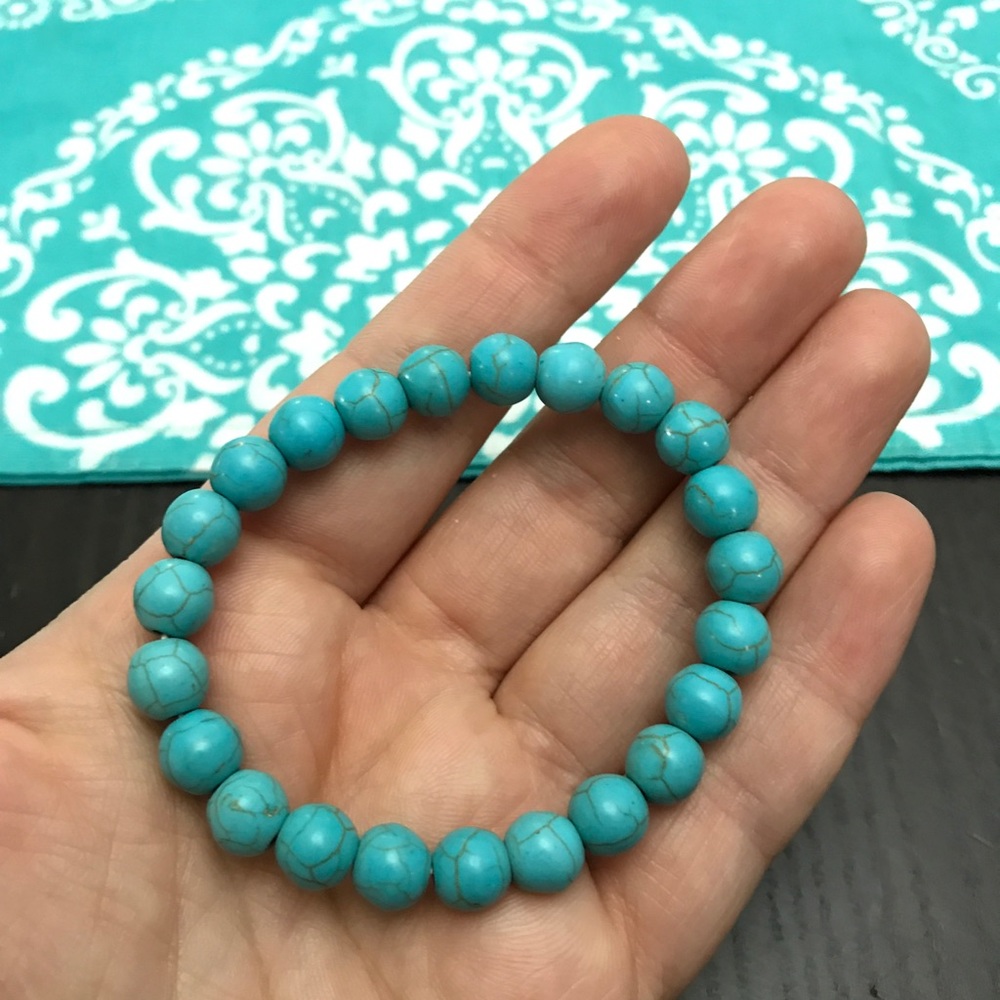 NEW!💙💎TURQUOISE BEAD BRACELET💎💙SMALL! NATURAL! - Picture 4 of 16